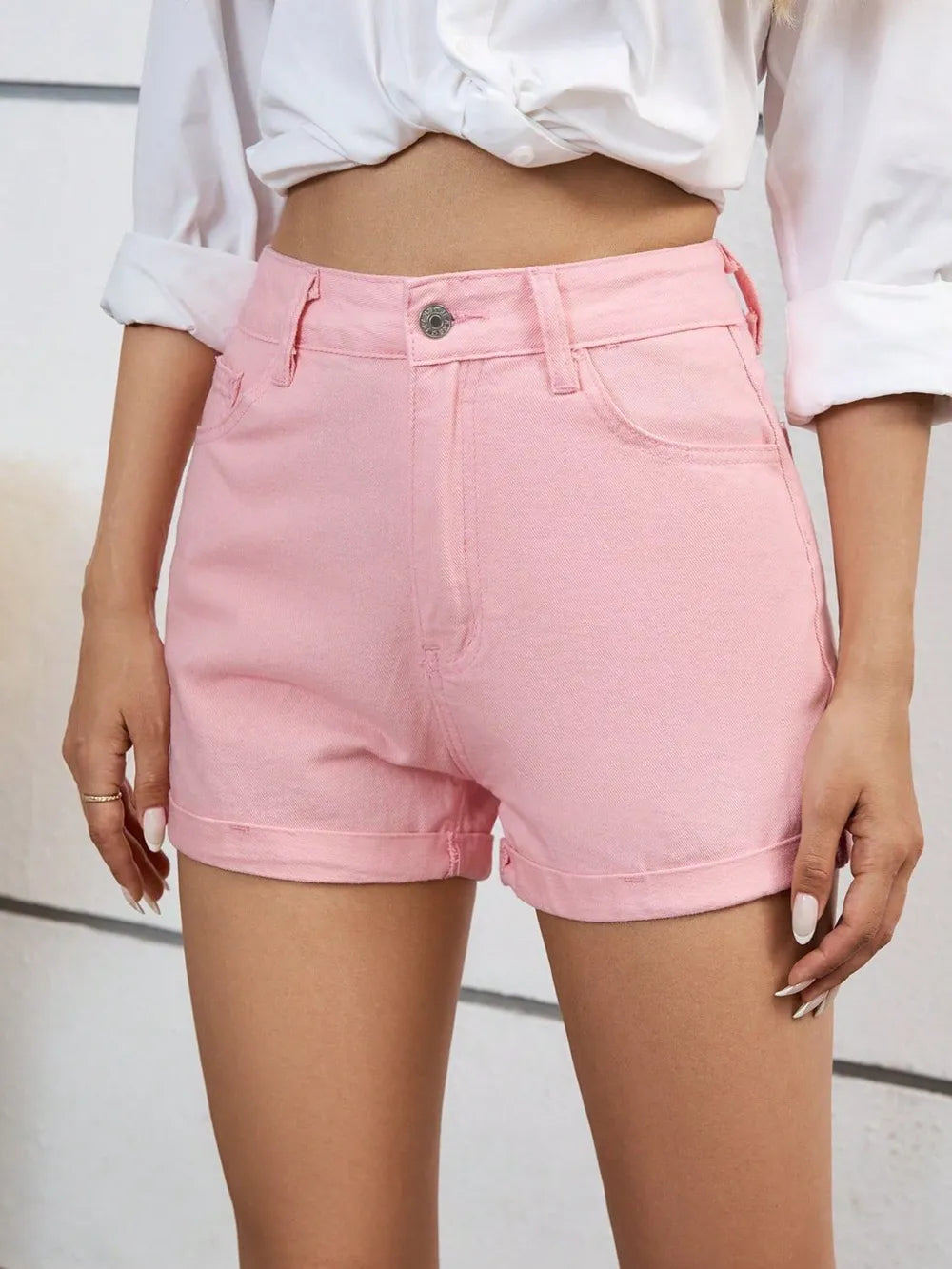 High Waist Denim Shorts