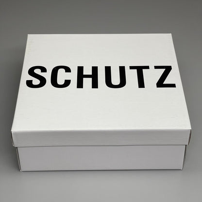 SCHUTZ Keefa Casual Women's Leather Sandal Black Platform 4" Heel Shoes Sz 9.5B (New)