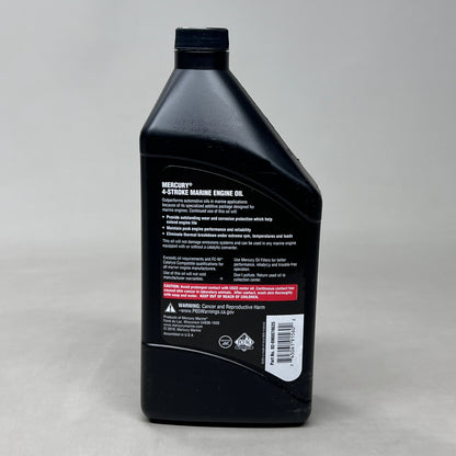 MERCURY (6 PACK) 4-Stroke Marine Engine Oil Sz 32 fl oz 10w-30 92-8M0078625