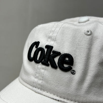 COCA-COLA Baseball Cap Strap Back Sz One Size White 23635 (New)