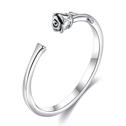INALIS Rose Shape Adjustable Flower Ring