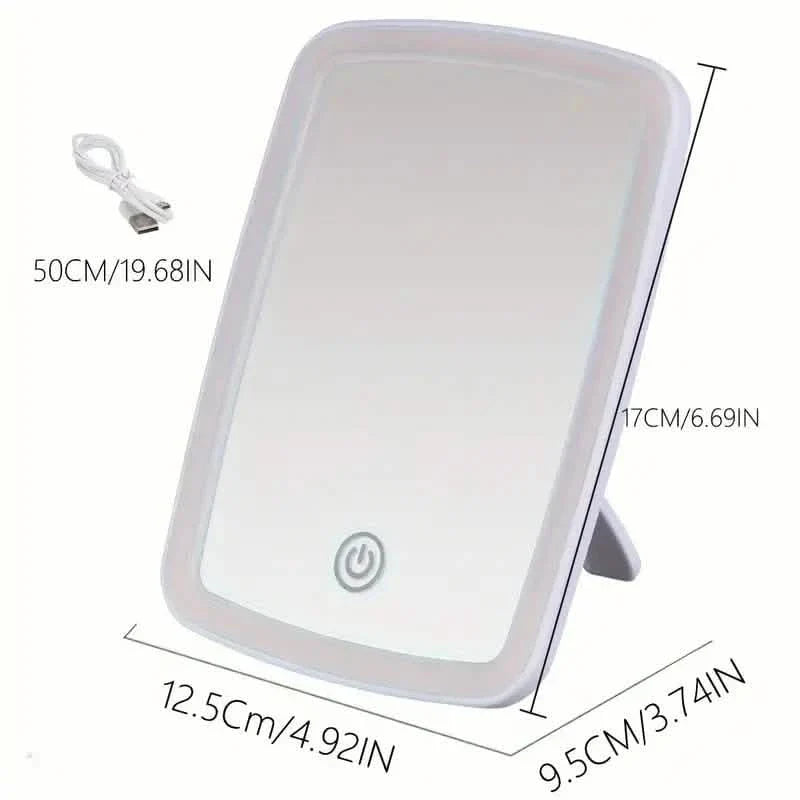 LED Makeup Mirror with Touch Sensor - 3 Color Lighting Modes