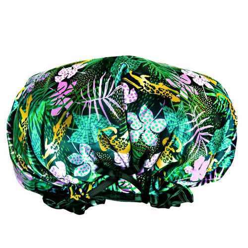 Lemon Lavender Comfy Retro Style Shower Cap