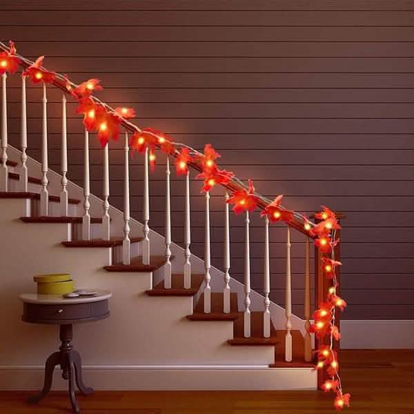 Lighted Fall Garland 40 LED String Light
