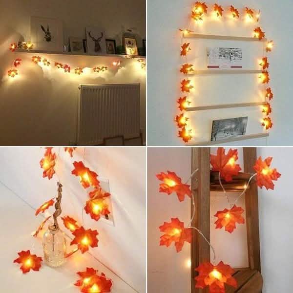 Lighted Fall Garland 40 LED String Light