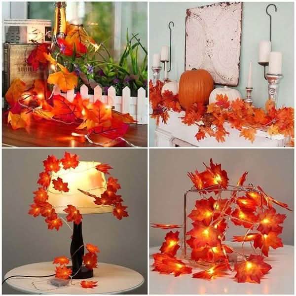Lighted Fall Garland 40 LED String Light