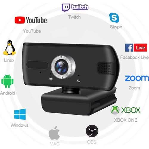 OULUCCI 1920 x 1080p USB Webcam