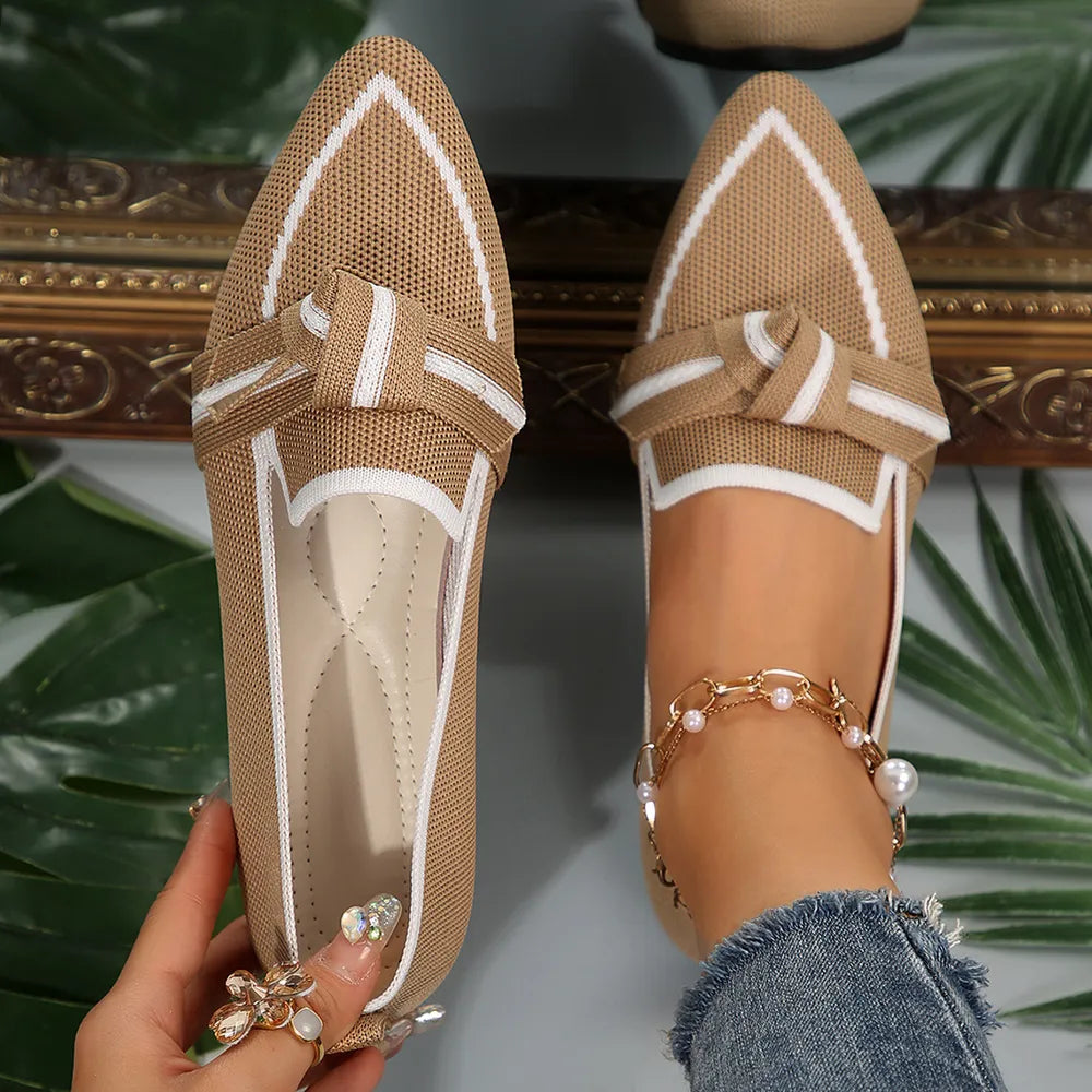 Point Toe Mesh Flat Slip-Ons