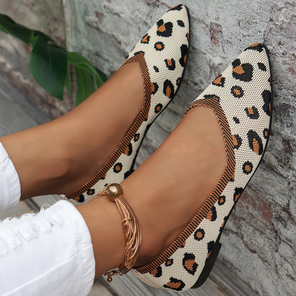 Point Toe Mesh Flat Slip-Ons