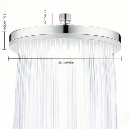 Premium High-pressure Shower Head - Top Spray, Wide Coverage, Lotus Design