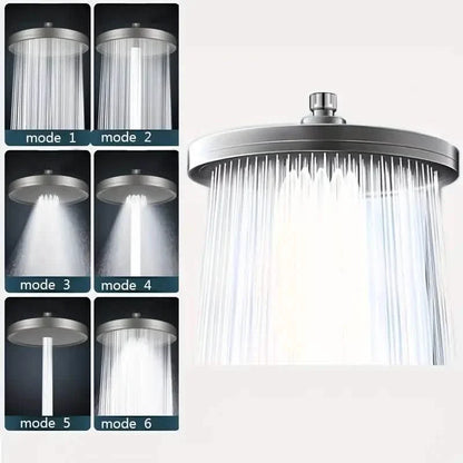 Premium High-pressure Shower Head - Top Spray, Wide Coverage, Lotus Design