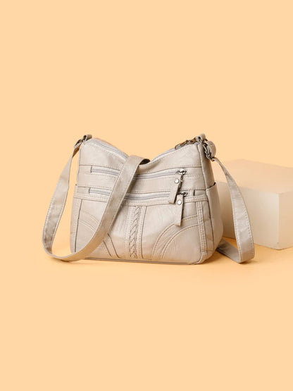 PU Leather Adjustable Strap Shoulder Bag