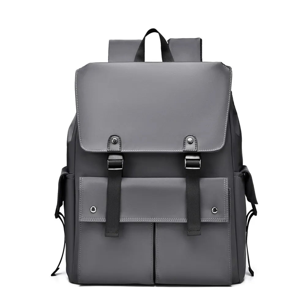 PU Leather Multi-Pockets Adjustable Strap Backpack Bag