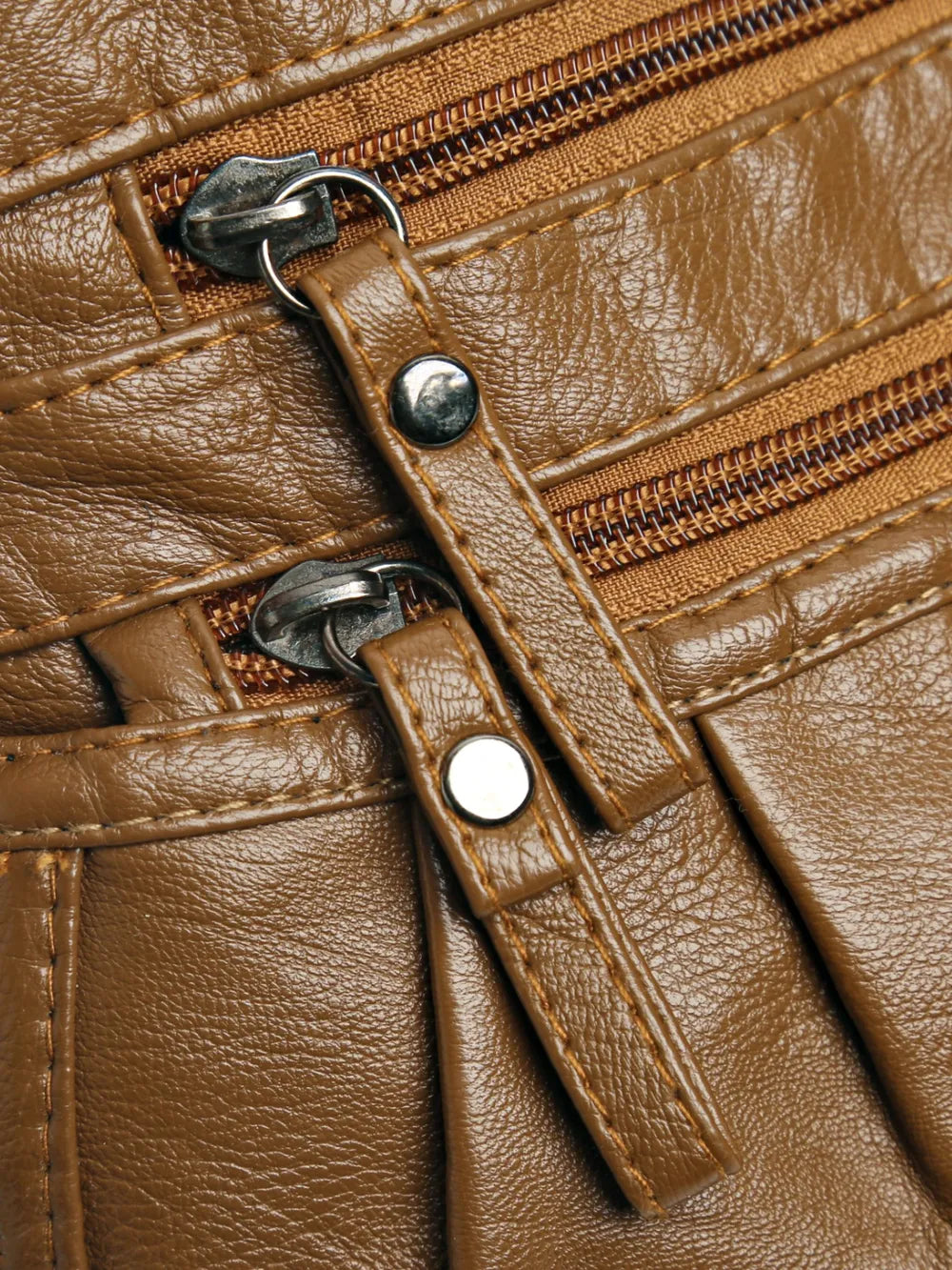 PU Leather Ruched Adjustable Strap Shoulder Bag