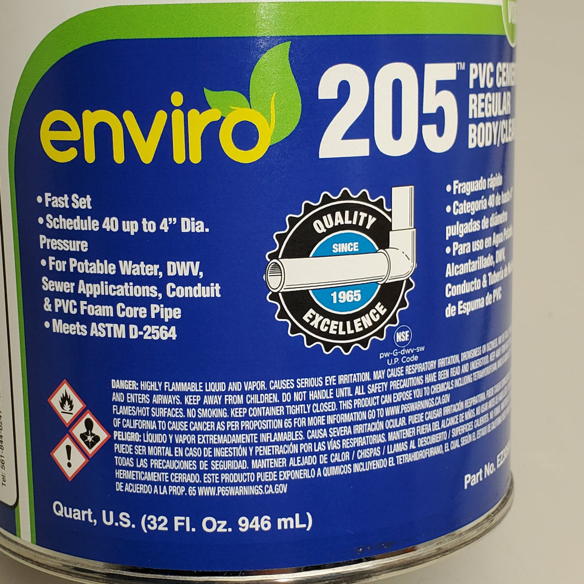 E-Z WELD Pvc Cement Regular Body 32 fl oz Clear EZ30504