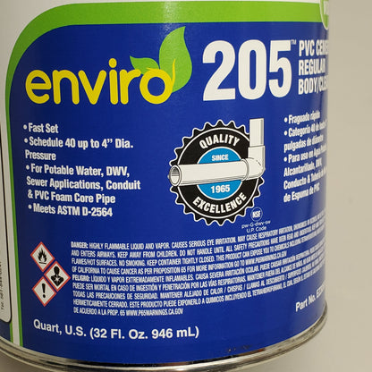 E-Z WELD Pvc Cement Regular Body 32 fl oz Clear EZ30504