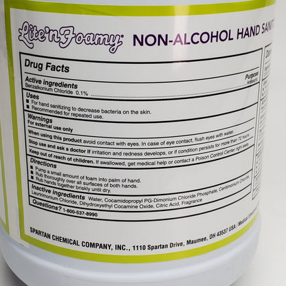 SPARTAN Non-Alcohol Hand Sanitizer Sunshine Lemon 1 gal 3345