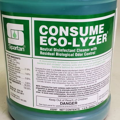 ZA@ SPARTAN Consume Eco-Lyzer Neutral Disinfectant Cleaner 1 gal 3297