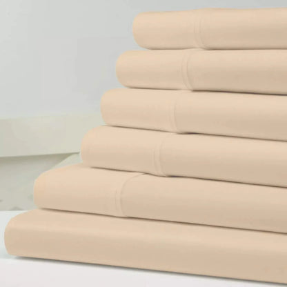 6-Piece Set: Kathy Ireland 1500 Thread Count Bamboo Cotton Sheet Set