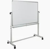BELNICK (2 Boxes) Mobile Dry Erase Board Sz 50"W x 34"H White
