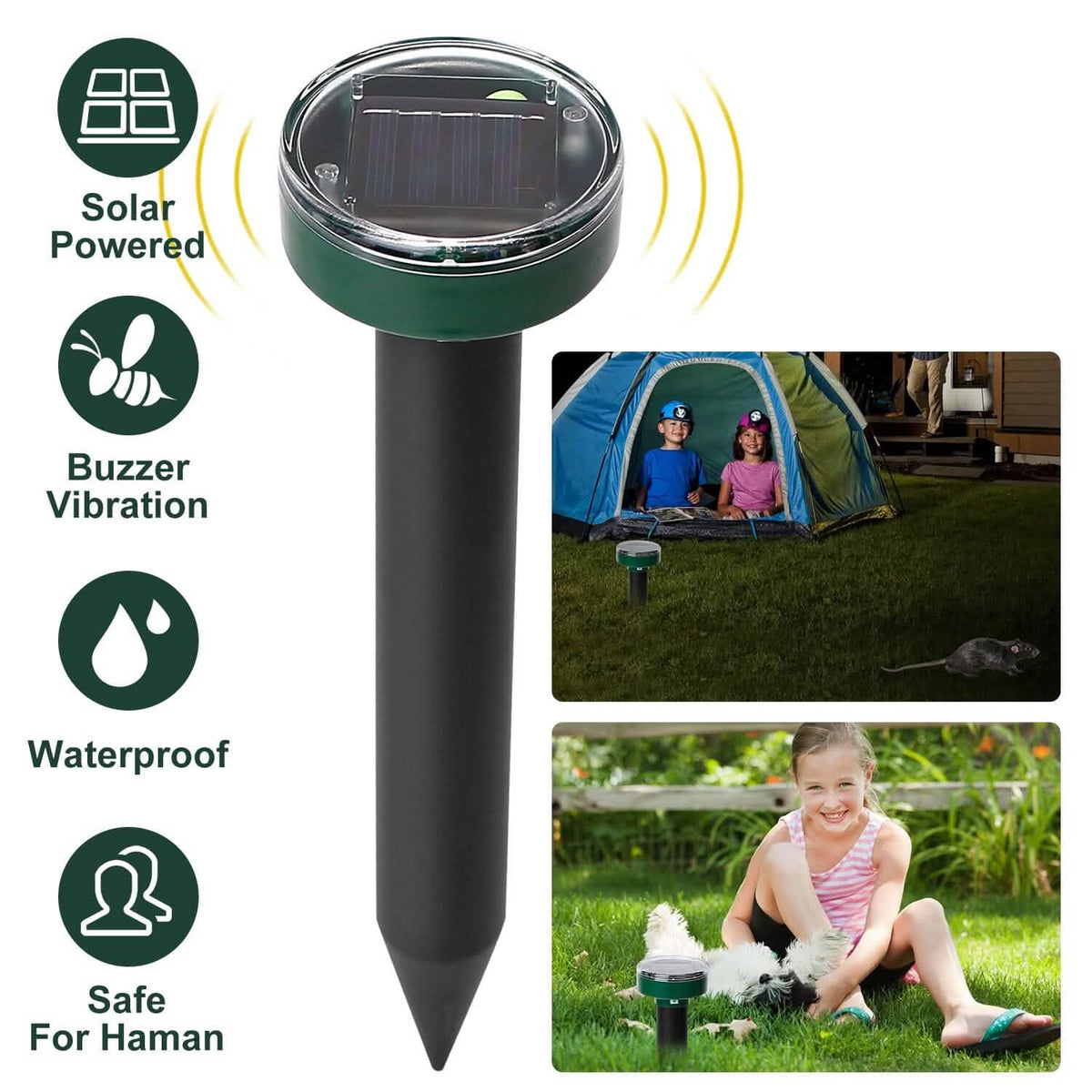 Solar Powered Mole Repeller