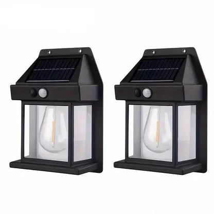 Solar-Powered Motion-Sensor Outdoor Wall Light