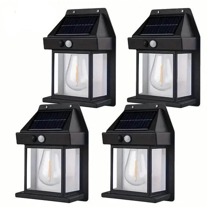 Solar-Powered Motion-Sensor Outdoor Wall Light