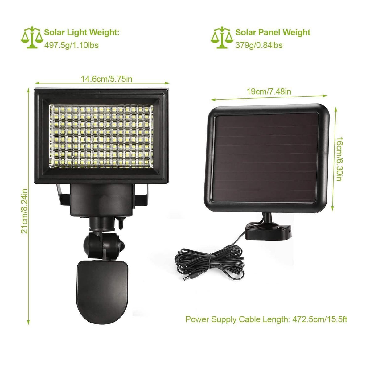 Solar Wall Lights 120 LEDs