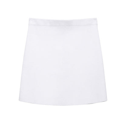 Solid color casual slim fit suit jacket mini skirt