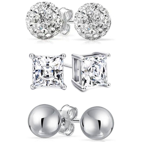 Sterling Silver Love Studs Set