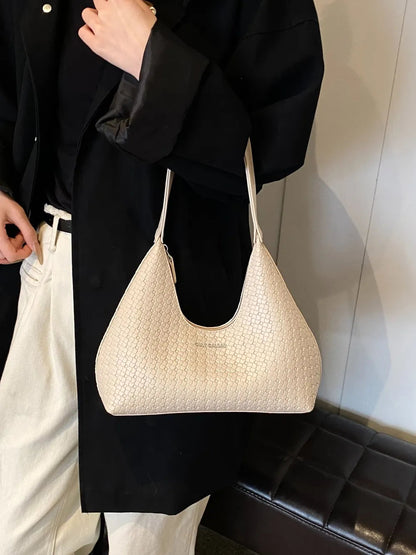 Texture PU Leather Shoulder Bag