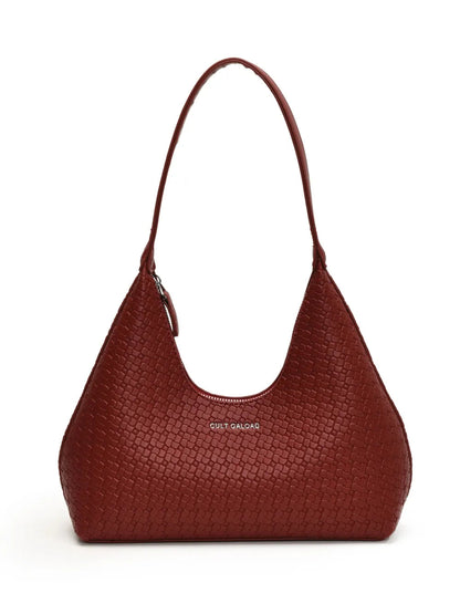 Texture PU Leather Shoulder Bag