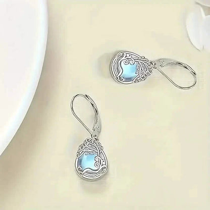 Tree of Life Design S925 Sterling Silver Dangle Earrings