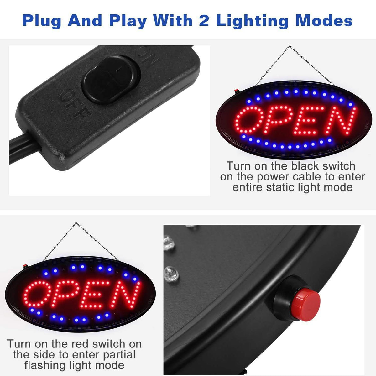 Ultra Bright LED Neon Open Sign