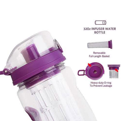 Ultra Portable Fruit Infusing Water Bottle 32oz