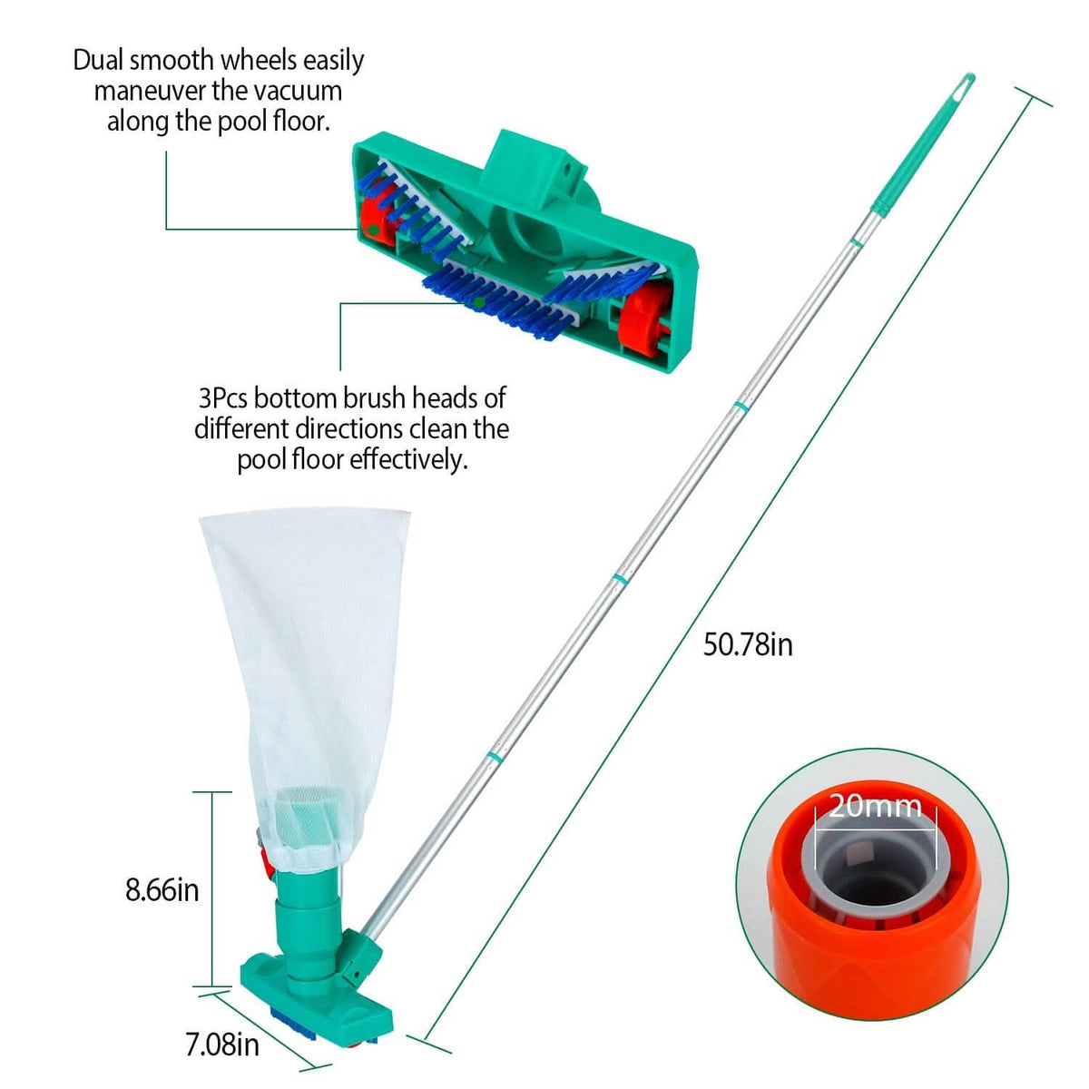 US Swimming Pool Vacuum Head Brush