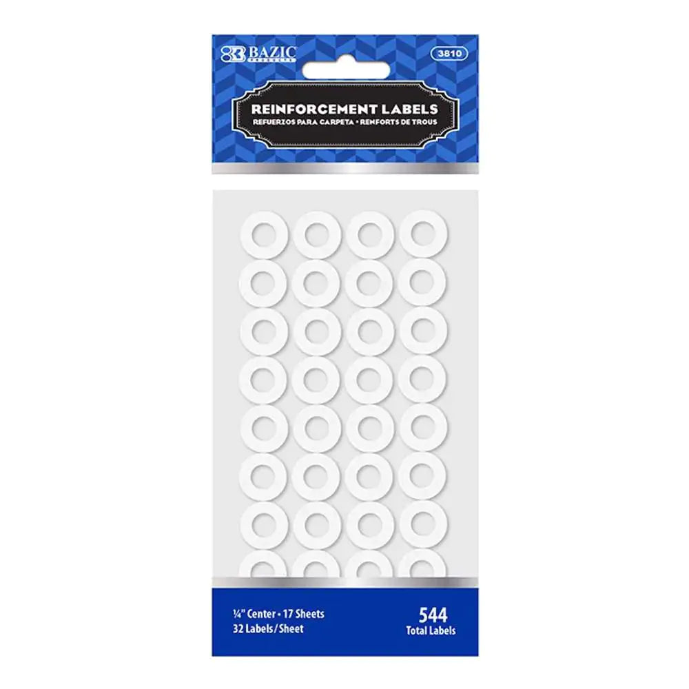 White Label Round Reinforcement (544/Pack)