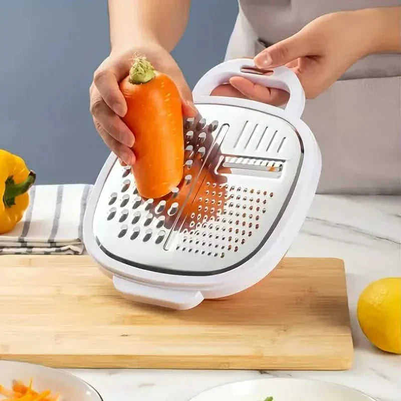 Vegetable Cutter With Lid And Drainer Basket