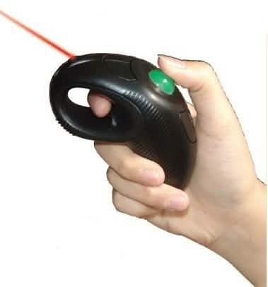 Wireless Finger HandHeld USB Mouse Mice Trackball Mouse with Laser Pointer