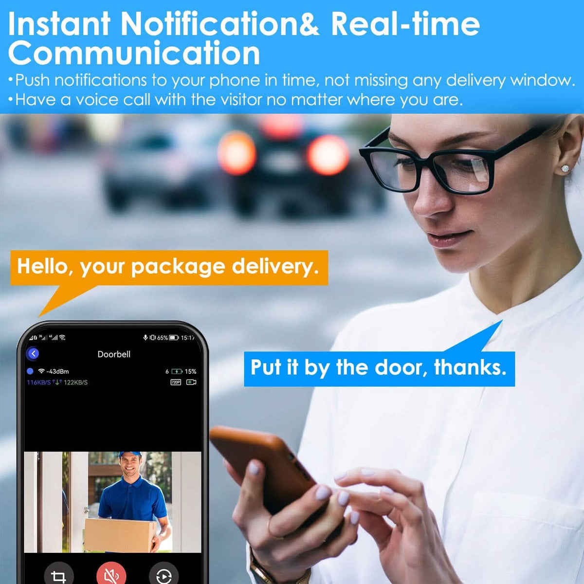 Wireless Smart Wi-Fi Video Doorbell