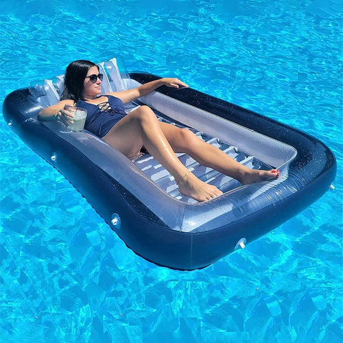 XL Floating Pool Bed, Inflatable Water Lounger Raft